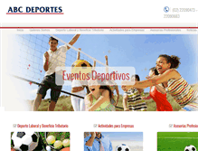 Tablet Screenshot of abcdeportes.cl
